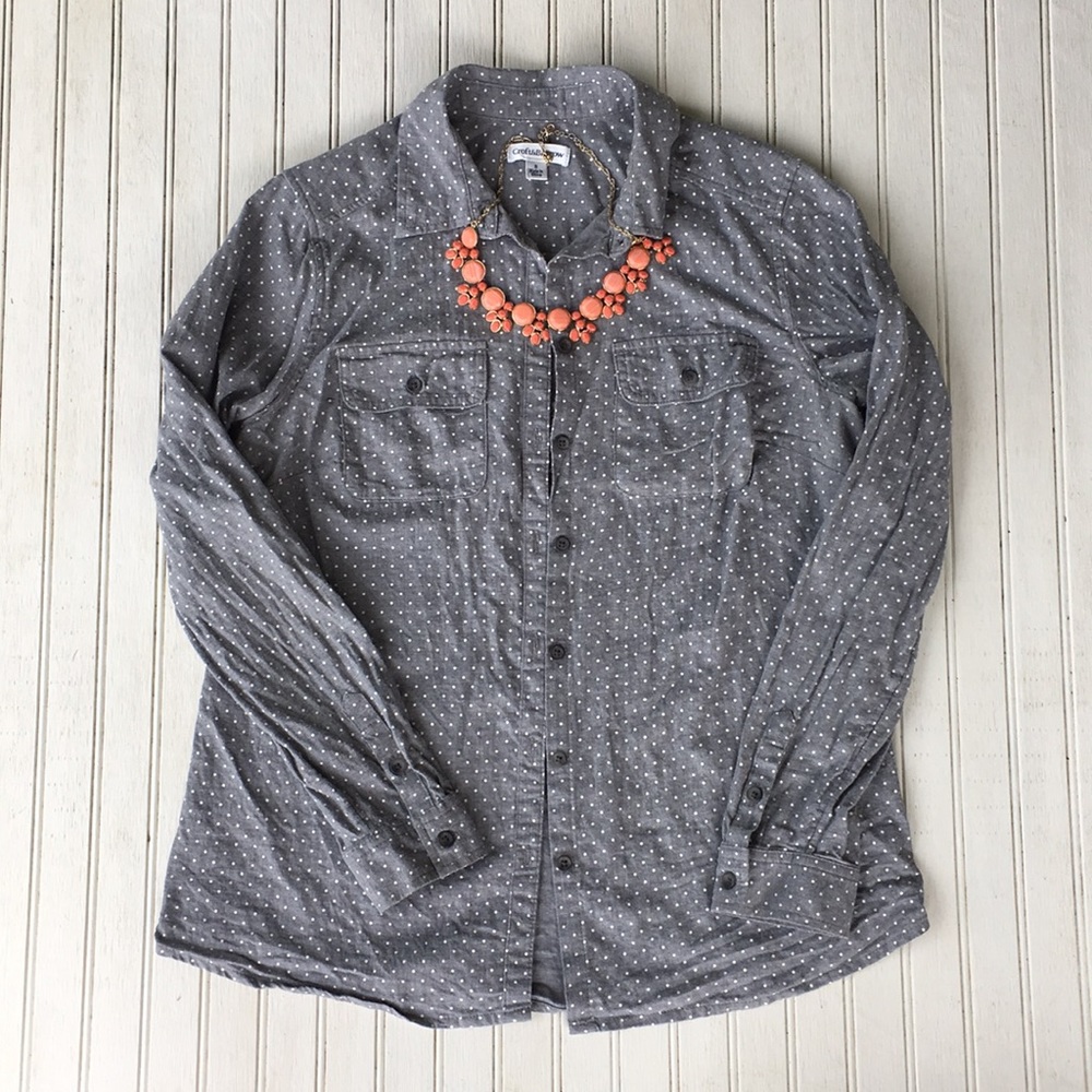 Croft & Barrow Gray Flannel Shirt